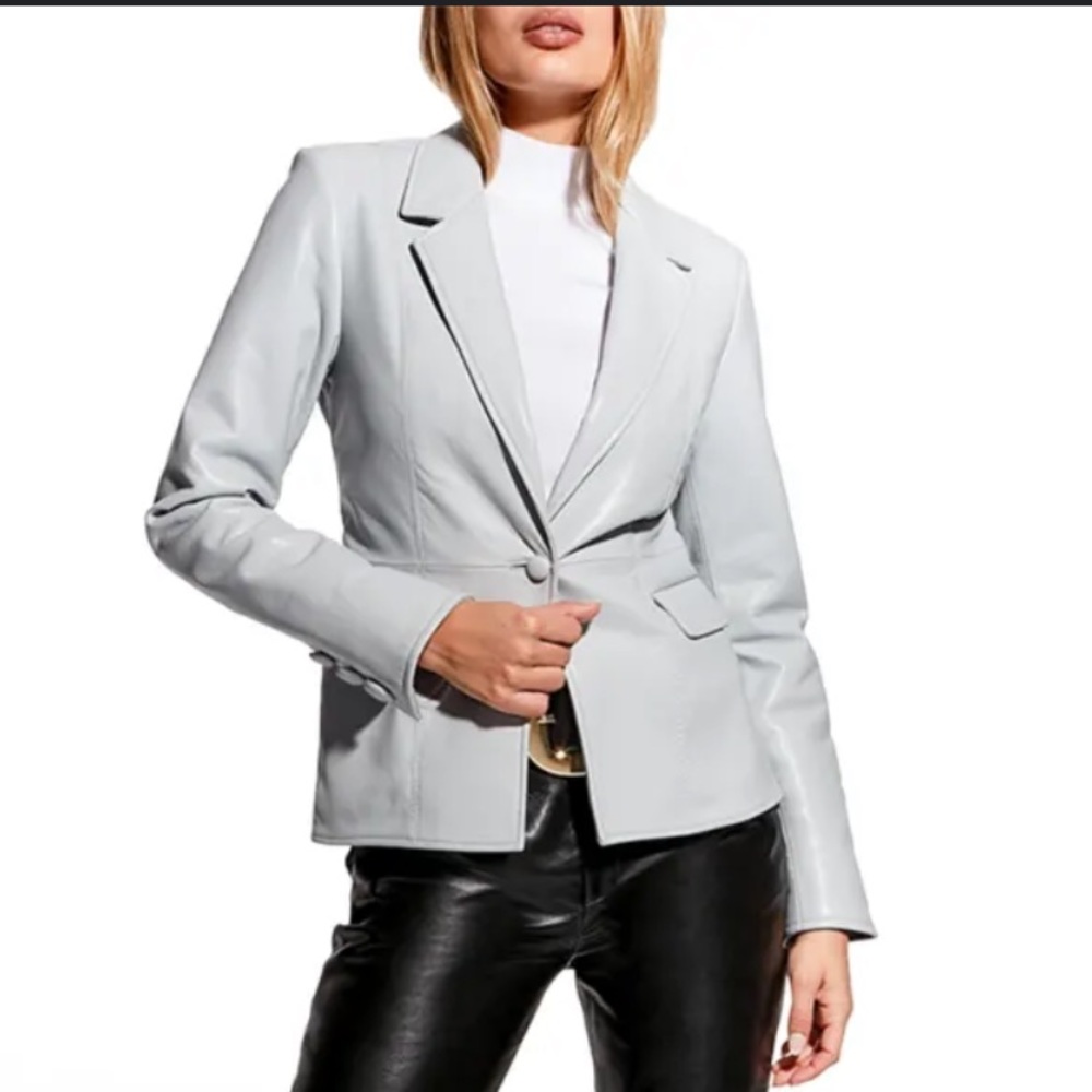 As by DF Gala Recycled Leather Blazer XS